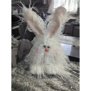 WT Collection Plush Angora Bunny Stuffed Decor Easter Decoration NWT
